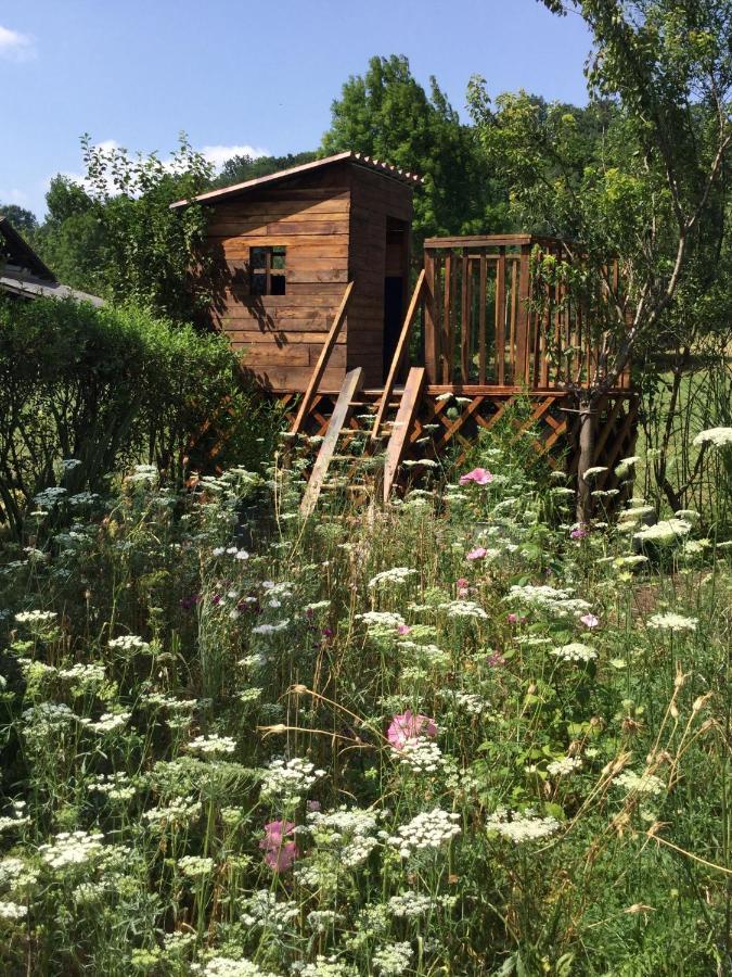 Loft Atypique Bed & Breakfast Villeneuve-de-Riviere ภายนอก รูปภาพ